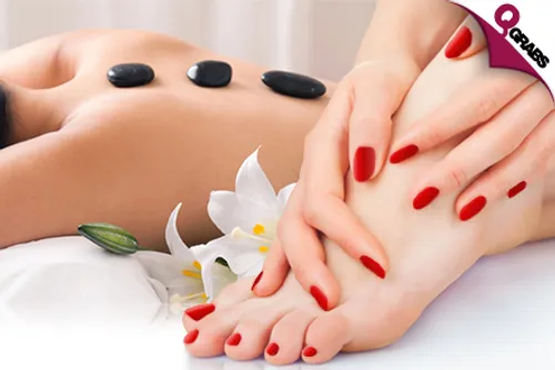 For QR99 Get a Deluxe Mani & Pedi with Paraffin OR Enjoy a Hot Stone Massage! (Up to QR700 Value)